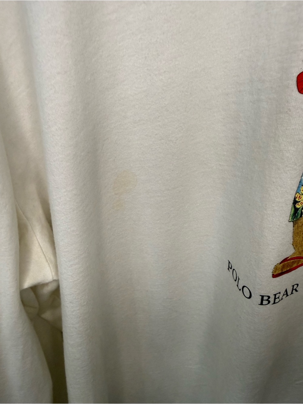 Polo Ralph Lauren Polo Bear Long Sleeve Shirt XL White Classic Fit - Picture 9 of 9